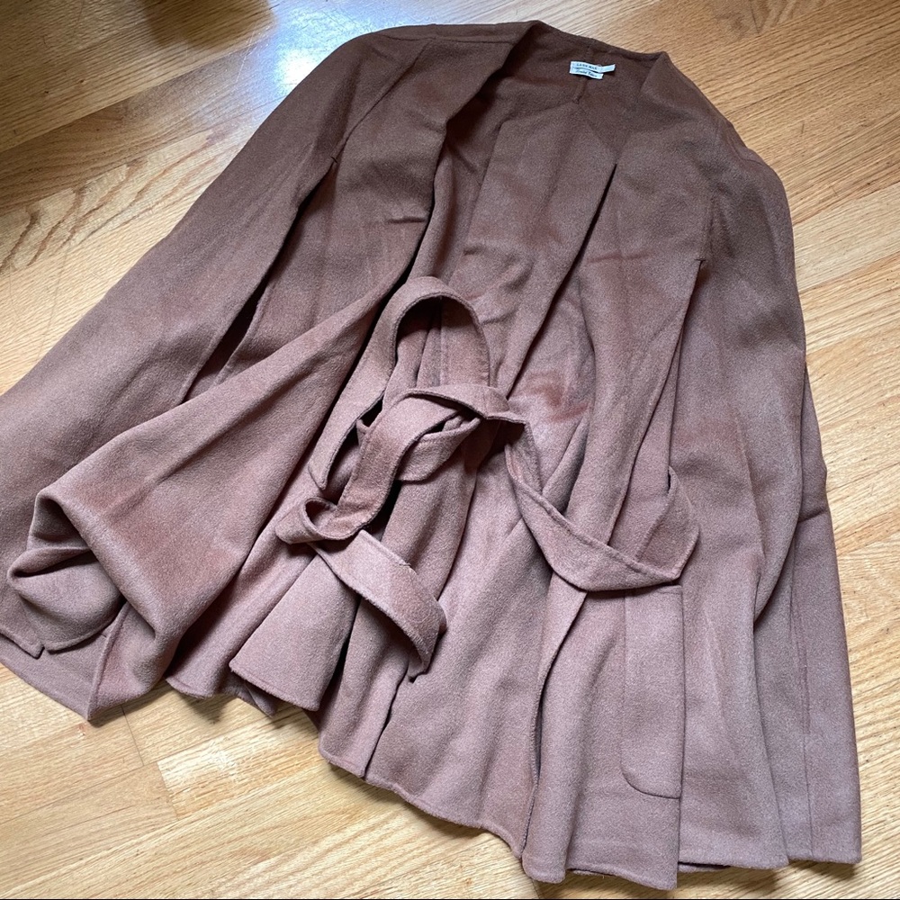 Leon Max Poncho Coat with Wrap Belt